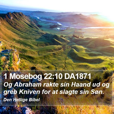 1 Mosebog 22:10 DA1871 Bible Verse Image