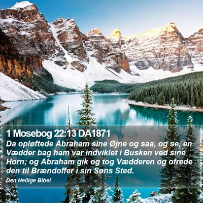 1 Mosebog 22:13 DA1871 Bible Verse Image