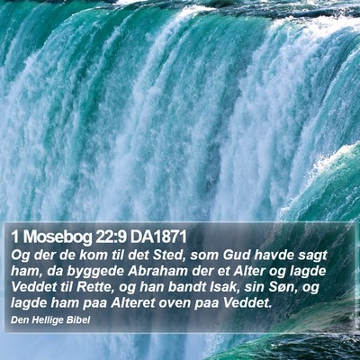 1 Mosebog 22:9 DA1871 Bible Verse Image