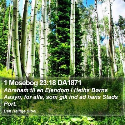 1 Mosebog 23:18 DA1871 Bible Verse Image