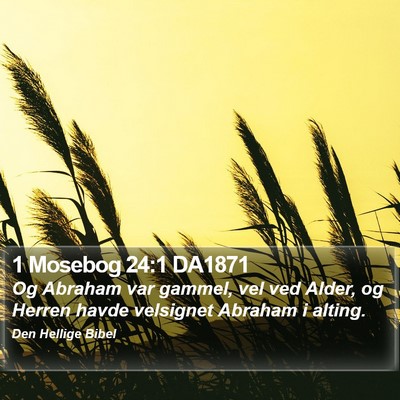 1 Mosebog 24:1 DA1871 Bible Verse Image