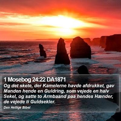 1 Mosebog 24:22 DA1871 Bible Verse Image