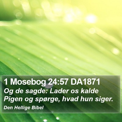 1 Mosebog 24:57 DA1871 Bible Verse Image