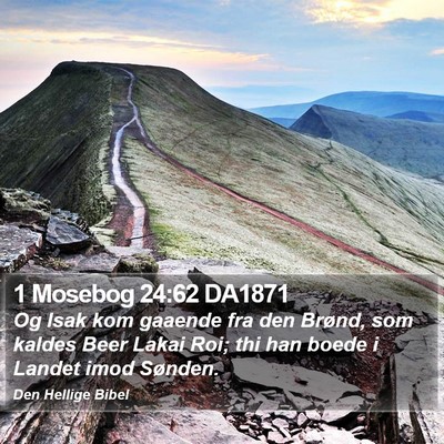 1 Mosebog 24:62 DA1871 Bible Verse Image