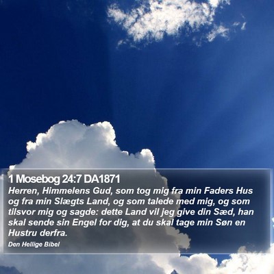 1 Mosebog 24:7 DA1871 Bible Verse Image