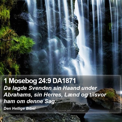1 Mosebog 24:9 DA1871 Bible Verse Image