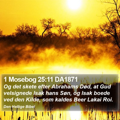 1 Mosebog 25:11 DA1871 Bible Verse Image