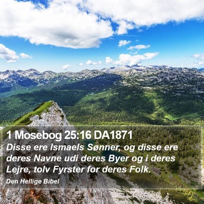 1 Mosebog 25:16 DA1871 Bible Verse Image