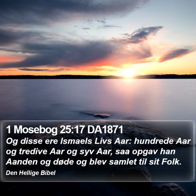 1 Mosebog 25:17 DA1871 Bible Verse Image