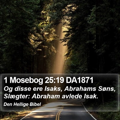 1 Mosebog 25:19 DA1871 Bible Verse Image