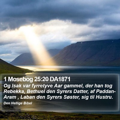 1 Mosebog 25:20 DA1871 Bible Verse Image