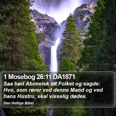 1 Mosebog 26:11 DA1871 Bible Verse Image