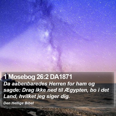 1 Mosebog 26:2 DA1871 Bible Verse Image