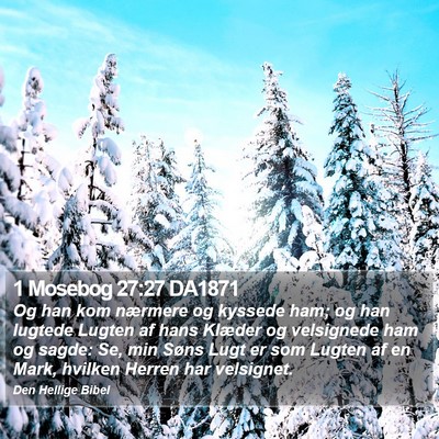 1 Mosebog 27:27 DA1871 Bible Verse Image
