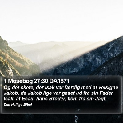 1 Mosebog 27:30 DA1871 Bible Verse Image