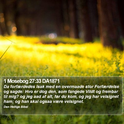 1 Mosebog 27:33 DA1871 Bible Verse Image