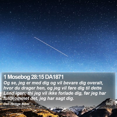 1 Mosebog 28:15 DA1871 Bible Verse Image