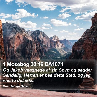 1 Mosebog 28:16 DA1871 Bible Verse Image