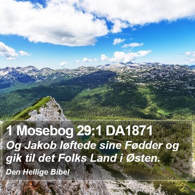 1 Mosebog 29:1 DA1871 Bible Verse Image