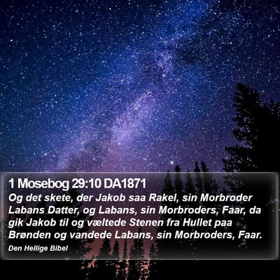 1 Mosebog 29:10 DA1871 Bible Verse Image