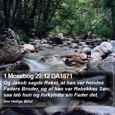 1 Mosebog 29:12 DA1871 Bible Verse Image