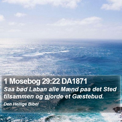1 Mosebog 29:22 DA1871 Bible Verse Image
