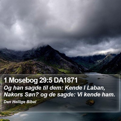 1 Mosebog 29:5 DA1871 Bible Verse Image