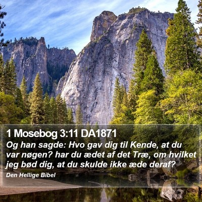 1 Mosebog 3:11 DA1871 Bible Verse Image