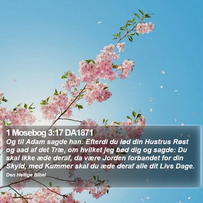 1 Mosebog 3:17 DA1871 Bible Verse Image