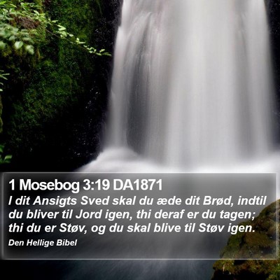1 Mosebog 3:19 DA1871 Bible Verse Image