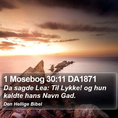 1 Mosebog 30:11 DA1871 Bible Verse Image