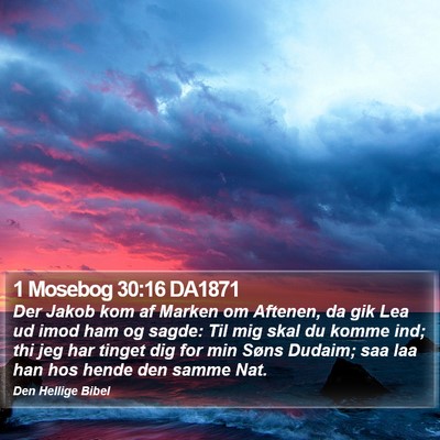 1 Mosebog 30:16 DA1871 Bible Verse Image