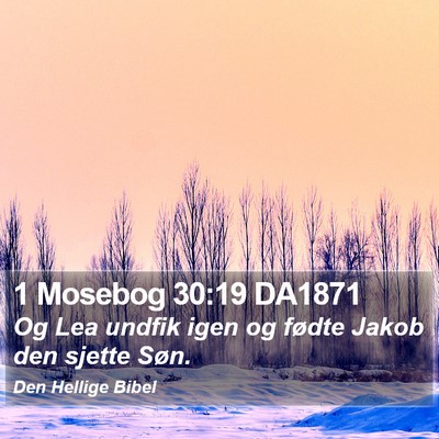 1 Mosebog 30:19 DA1871 Bible Verse Image