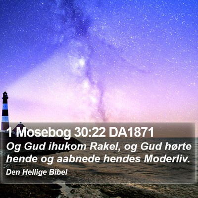 1 Mosebog 30:22 DA1871 Bible Verse Image
