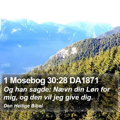 1 Mosebog 30:28 DA1871 Bible Verse Image