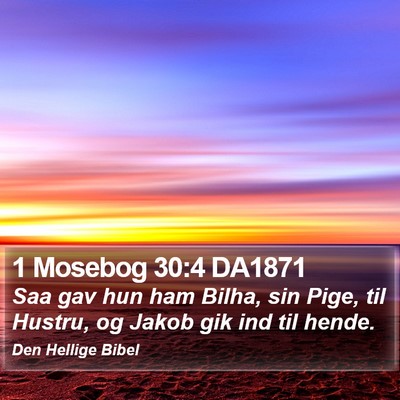 1 Mosebog 30:4 DA1871 Bible Verse Image