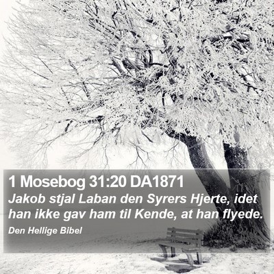 1 Mosebog 31:20 DA1871 Bible Verse Image
