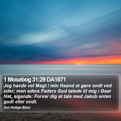 1 Mosebog 31:29 DA1871 Bible Verse Image
