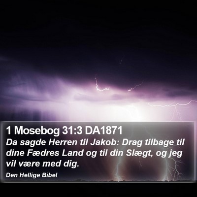 1 Mosebog 31:3 DA1871 Bible Verse Image