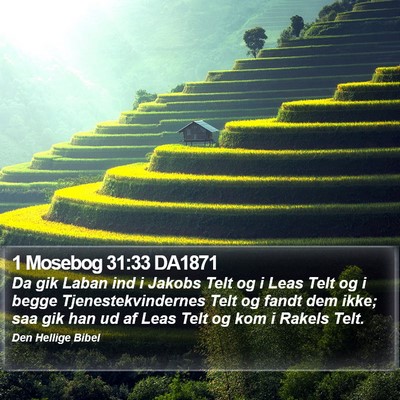 1 Mosebog 31:33 DA1871 Bible Verse Image