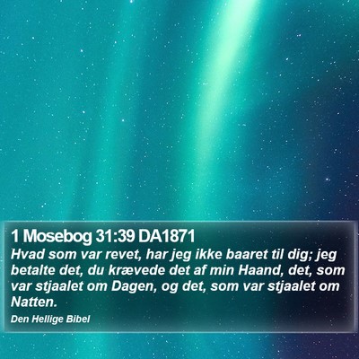 1 Mosebog 31:39 DA1871 Bible Verse Image