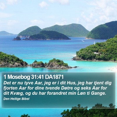 1 Mosebog 31:41 DA1871 Bible Verse Image