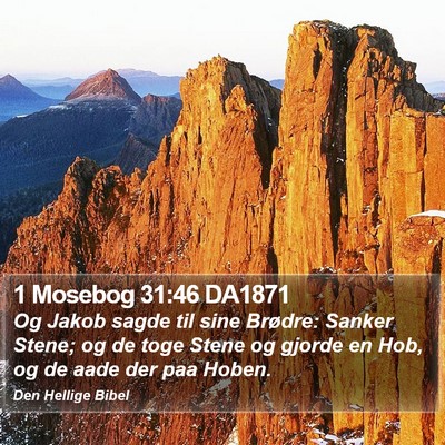 1 Mosebog 31:46 DA1871 Bible Verse Image