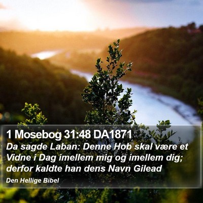 1 Mosebog 31:48 DA1871 Bible Verse Image