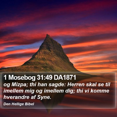 1 Mosebog 31:49 DA1871 Bible Verse Image