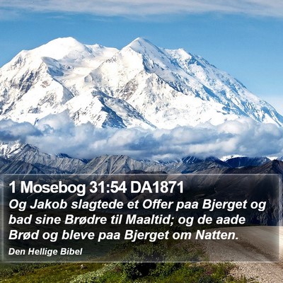 1 Mosebog 31:54 DA1871 Bible Verse Image