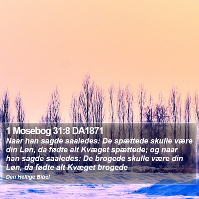 1 Mosebog 31:8 DA1871 Bible Verse Image