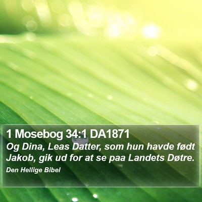 1 Mosebog 34:1 DA1871 Bible Verse Image