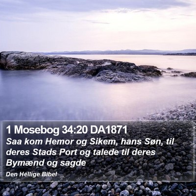 1 Mosebog 34:20 DA1871 Bible Verse Image