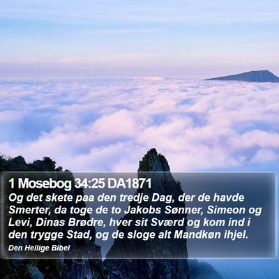 1 Mosebog 34:25 DA1871 Bible Verse Image